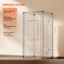 Load image into Gallery viewer, Spider Farmer 3’x3’x6′ 90cm x 90cm x 180cm Pro White Indoor Grow Tent 2000D Oxford Cloth Hydroponics Plant Growing Box