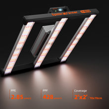 Load image into Gallery viewer, New Spider Farmer SE1500 150W LED Grow Light, Smart App Control (WiFi & Bluetooth), Dimmable Full Spectrum for 2×2FT Grow Tent