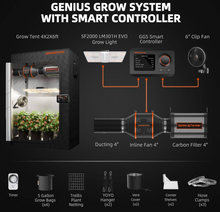 Load image into Gallery viewer, Black Friday Price Guarantee丨2025 Newest Version Spider Farmer® 2’x4’ Complete Grow Tent Kit丨SF2000 301H EVO Full Spectrum LED Grow Light丨6” Clip Fan丨4” Ventilation System with GGS Controller
