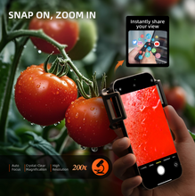 Load image into Gallery viewer, Black Friday Price Guarantee丨2025 Spider Farmer 200X Trichome Microscope Magnifier – SmartPhone Lens with LED & UV, Nano Zoom, CPL, Clip-On for iPhone & Android