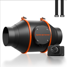 Load image into Gallery viewer, 2025 New Spider Farmer® 4″ Inch Inline Fan 205 CFM with Speed Controller RJ12 Port, Grow Tent Ventilation, GGS Controller Compatible