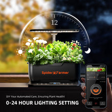 Load image into Gallery viewer, Spider Farmer SmartG12 Hydroponic Gardening System Kit,APP & Wifi Controlled,36W LED Grow Light,12 Pods Indoor Herb Garden,6L Water Tank