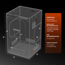 Load image into Gallery viewer, V3 Upgraded Spider Farmer® 4’x4’x6.5′ 120cm x 120cm x 200cm Indoor Grow Tent 1680D Hydroponic Plant Room for Optimal Plant Growth &amp; Climate Control
