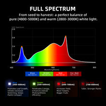Load image into Gallery viewer, Spider Farmer® G3000 300W WiFi &amp; Bluetooth App-Controlled Dimmable Cost effective Full Spectrum LED Grow Light for 3X3 Grow Tent

