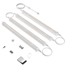 Load image into Gallery viewer, Dimmable | Spider Farmer GlowBar 1FT Full Spectrum LED Grow Light Strips for Indoor Plants, IP65 Waterproof, Linkable, Energy-Efficient &amp; Easy Install, Ideal for Plant Stand &amp; Greenhouse (4 Pack)
