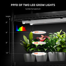 Load image into Gallery viewer, Dimmable | Spider Farmer GlowBar 1FT Full Spectrum LED Grow Light Strips for Indoor Plants, IP65 Waterproof, Linkable, Energy-Efficient &amp; Easy Install, Ideal for Plant Stand &amp; Greenhouse (4 Pack)
