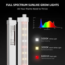 Load image into Gallery viewer, Dimmable | Spider Farmer GlowBar 3FT Full Spectrum LED Grow Light Strips for Indoor Plants, IP65 Waterproof, Linkable, Energy-Efficient &amp; Easy Install, Ideal for Plant Stand &amp; Greenhouse (8 Pack)
