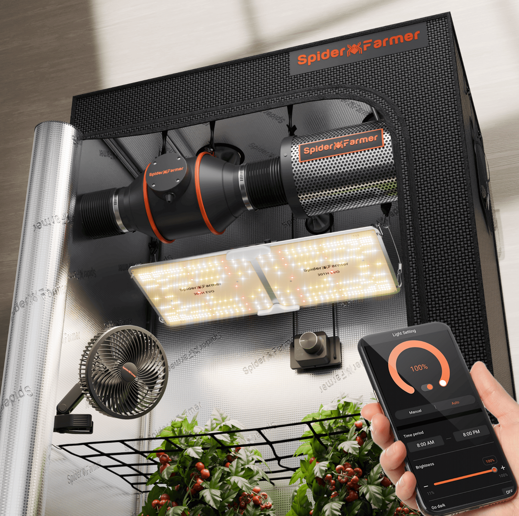 Black Friday Price Guarantee丨2025 Newest Version Spider Farmer® 2’x4’ Complete Grow Tent Kit丨SF2000 301H EVO Full Spectrum LED Grow Light丨6” Clip Fan丨4” Ventilation System with Speed Controller