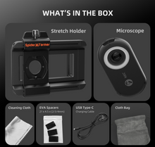 Load image into Gallery viewer, Black Friday Price Guarantee丨2025 Spider Farmer 200X Trichome Microscope Magnifier – SmartPhone Lens with LED &amp; UV, Nano Zoom, CPL, Clip-On for iPhone &amp; Android
