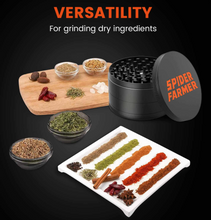 Load image into Gallery viewer, Pre-order I Spider Farmer 3″ Spice Pepper Grinder – 4-Piece Metal Grinder with Magnetic Lid
