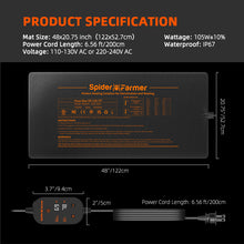 Load image into Gallery viewer, Spider Farmer®48”X20.75” Seedling Heat Mat for Consistent Warmth and Faster Germination Indoor Gardening, Greenhouse
