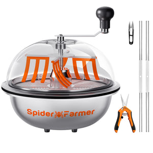 New Product | Spider Farmer 13 inch Bud Leaf Bowl Trimmer ,Twist Spin Cut with Clear Visibility Dome