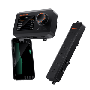 Spider Farmer GGS Controller & 5-Outlet GGS AC5 Power Strip with Temperature, Humidity, VPD Monitoring, Scheduling, Historical Data Tracking, Bluetooth & WiFi Connectivity for Optimized Climate Control